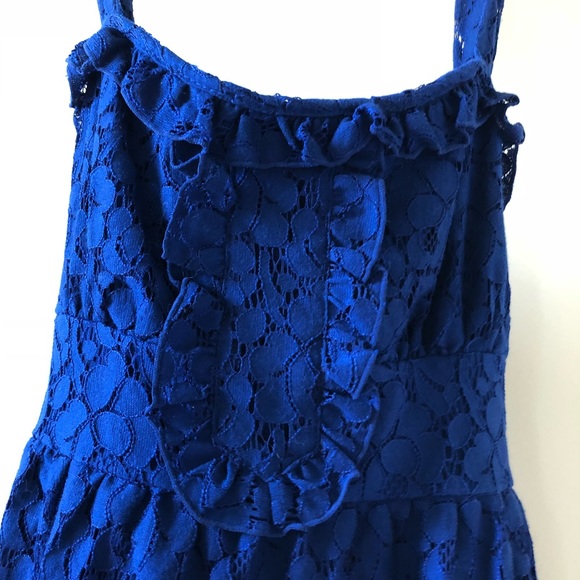 The Limited Cobalt Blue Lace Top - Picture 8 of 13